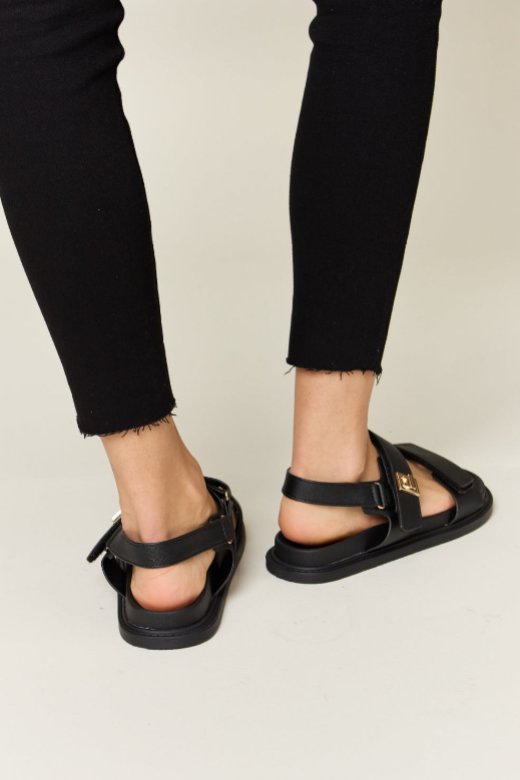 SAMPLE! WILD DIVA Velcro Double Strap Slingback Sandals-Timber Brooke Boutique, Online Women's Fashion Boutique in Amarillo, Texas