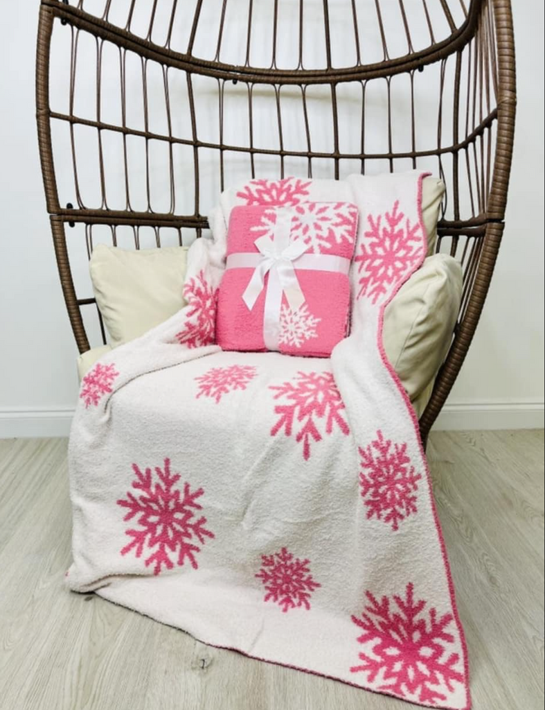 Let It Snow Cozy Blanket-Throw Blanket-Timber Brooke Boutique, Online Women's Fashion Boutique in Amarillo, Texas