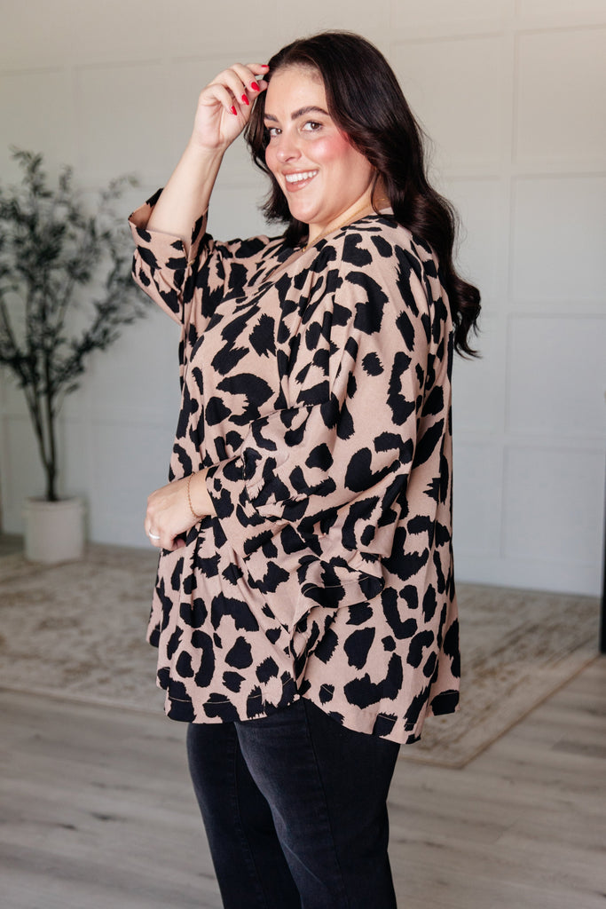 She's Got Eyes of Gold Batwing Blouse-Tops-Timber Brooke Boutique, Online Women's Fashion Boutique in Amarillo, Texas