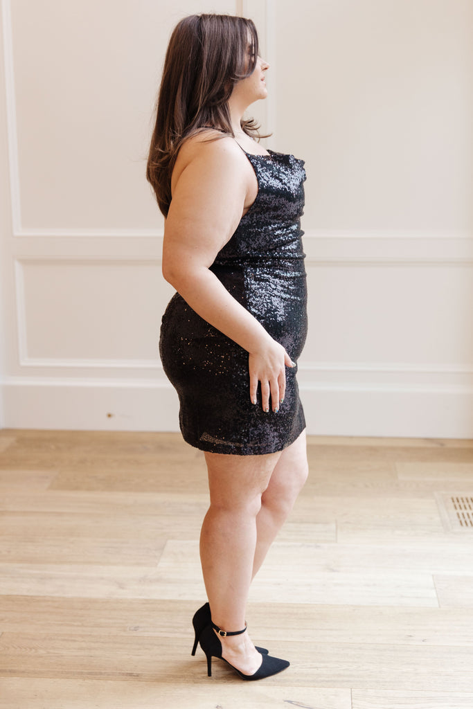 Shining in Sequins Dress in Black-Dresses-Timber Brooke Boutique, Online Women's Fashion Boutique in Amarillo, Texas