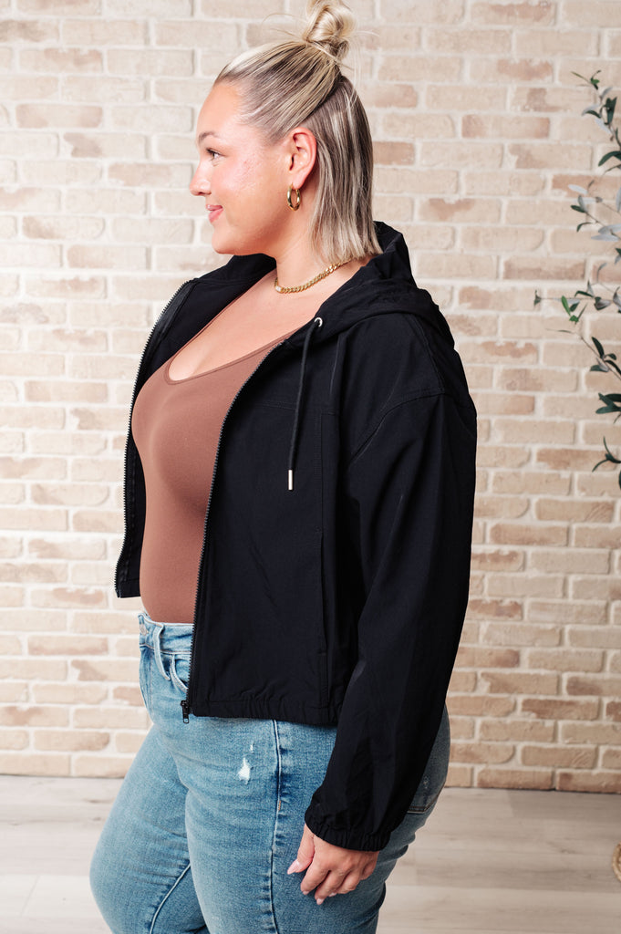 Sky of Only Clouds Zip Up in Black-Womens-Timber Brooke Boutique, Online Women's Fashion Boutique in Amarillo, Texas