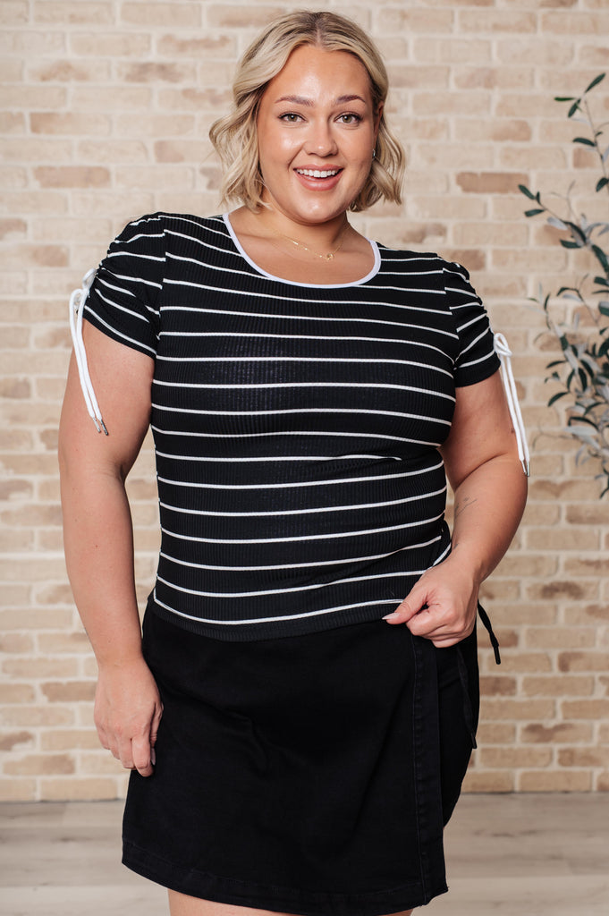 Vaguely Speaking Striped Top-Tops-Timber Brooke Boutique, Online Women's Fashion Boutique in Amarillo, Texas