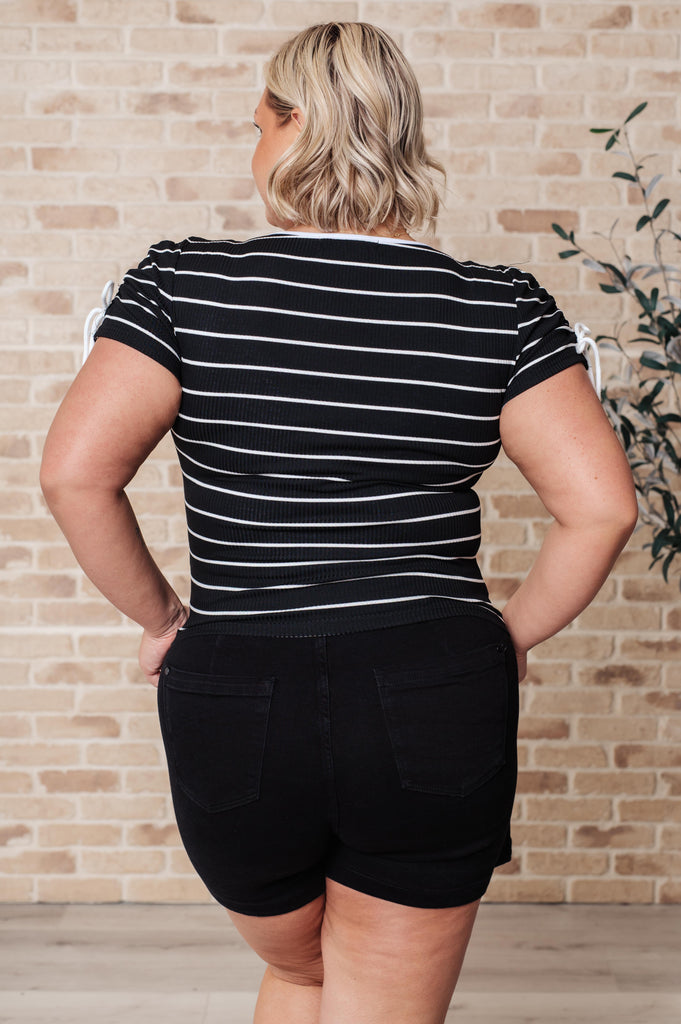 Vaguely Speaking Striped Top-Tops-Timber Brooke Boutique, Online Women's Fashion Boutique in Amarillo, Texas