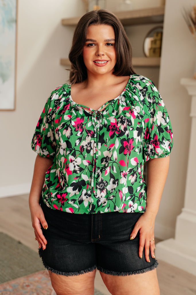Wild and Bright Floral Top-Tops-Timber Brooke Boutique, Online Women's Fashion Boutique in Amarillo, Texas