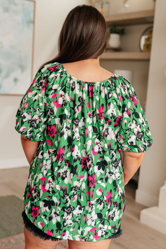 Wild and Bright Floral Top-Tops-Timber Brooke Boutique, Online Women's Fashion Boutique in Amarillo, Texas