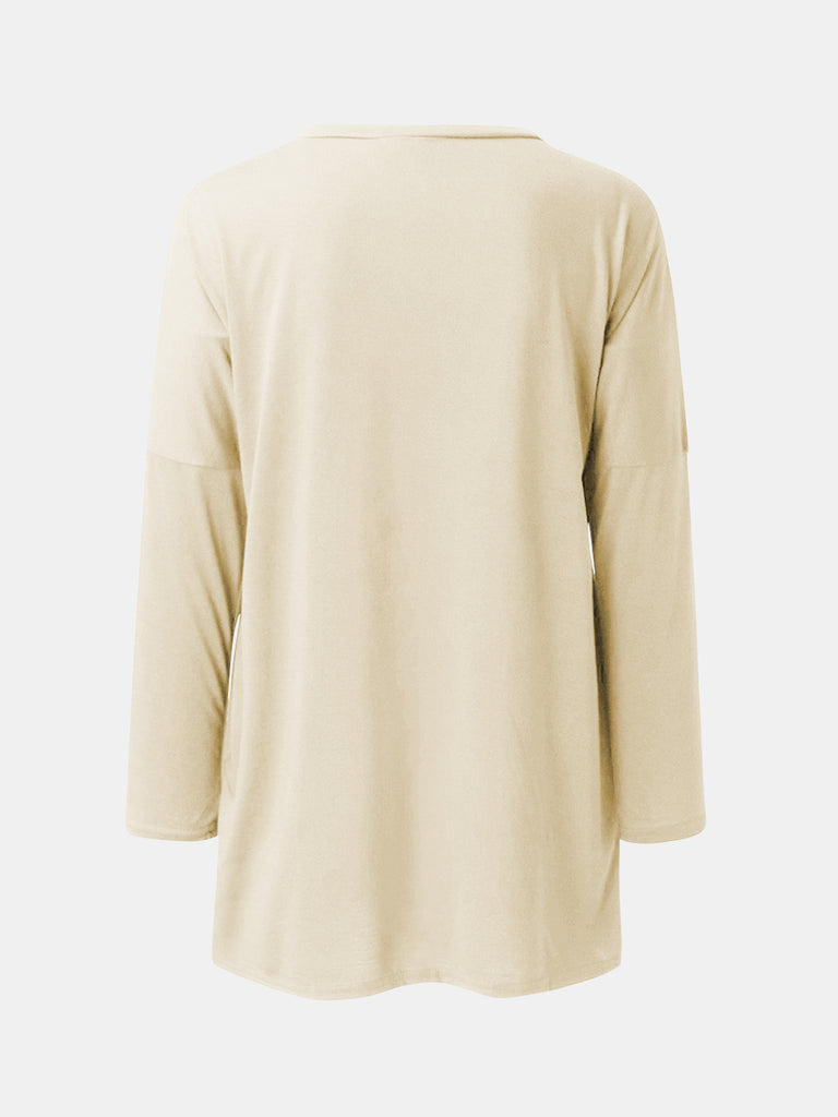 Full Size Round Neck Long Sleeve T-Shirt-Timber Brooke Boutique, Online Women's Fashion Boutique in Amarillo, Texas