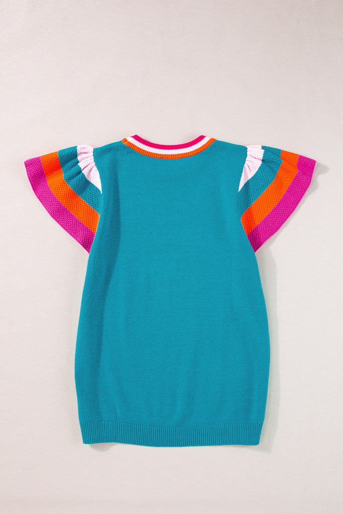 Color Block Round Neck Knit Top-Timber Brooke Boutique, Online Women's Fashion Boutique in Amarillo, Texas