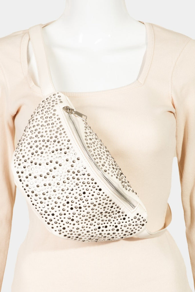 Fame Studded Crossbody Bag-Timber Brooke Boutique, Online Women's Fashion Boutique in Amarillo, Texas