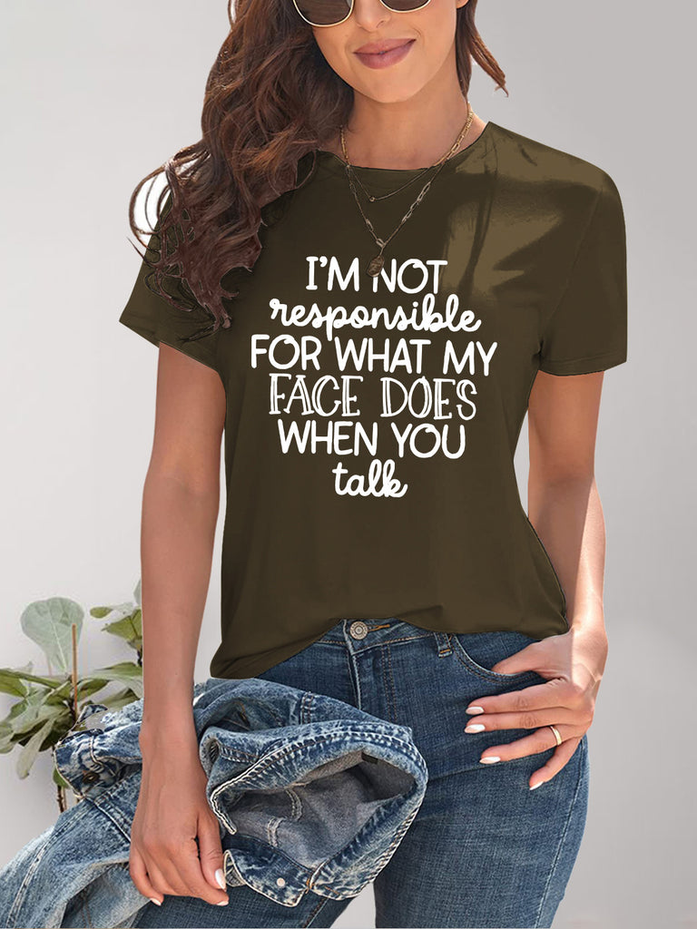 Letter Graphic Round Neck Short Sleeve T-Shirt-Timber Brooke Boutique, Online Women's Fashion Boutique in Amarillo, Texas