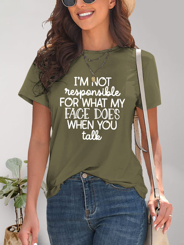 Letter Graphic Round Neck Short Sleeve T-Shirt-Timber Brooke Boutique, Online Women's Fashion Boutique in Amarillo, Texas