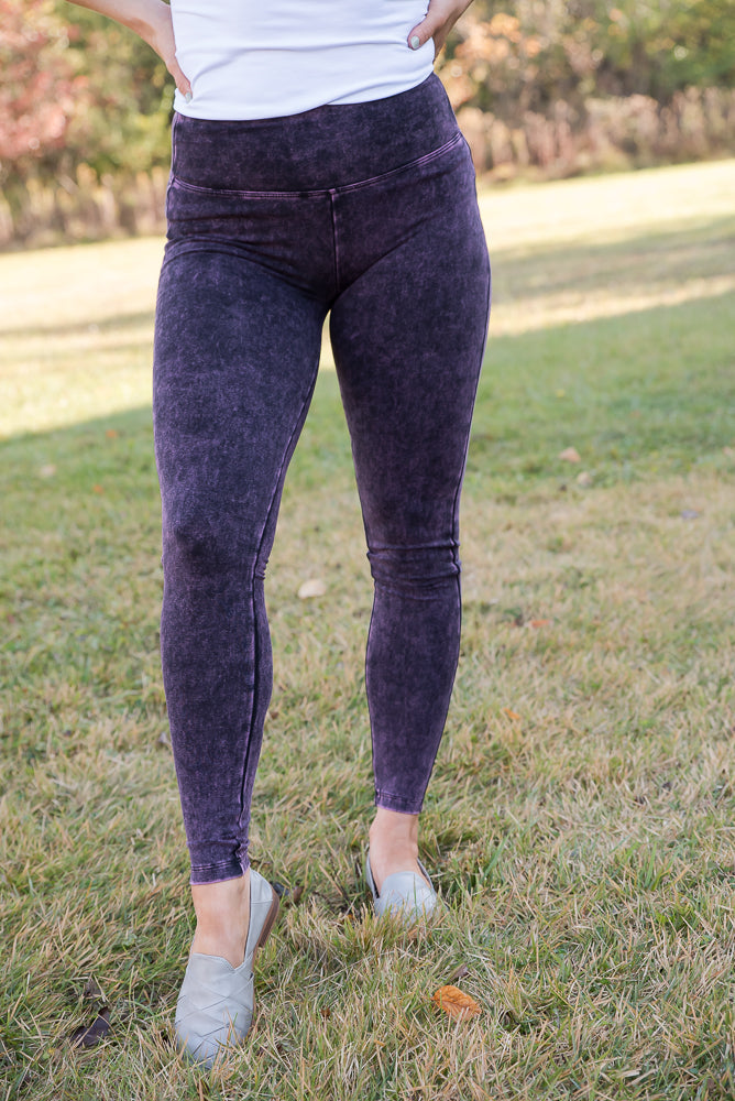 My Mineral Washed Yoga Leggings-Zenana-Timber Brooke Boutique, Online Women's Fashion Boutique in Amarillo, Texas