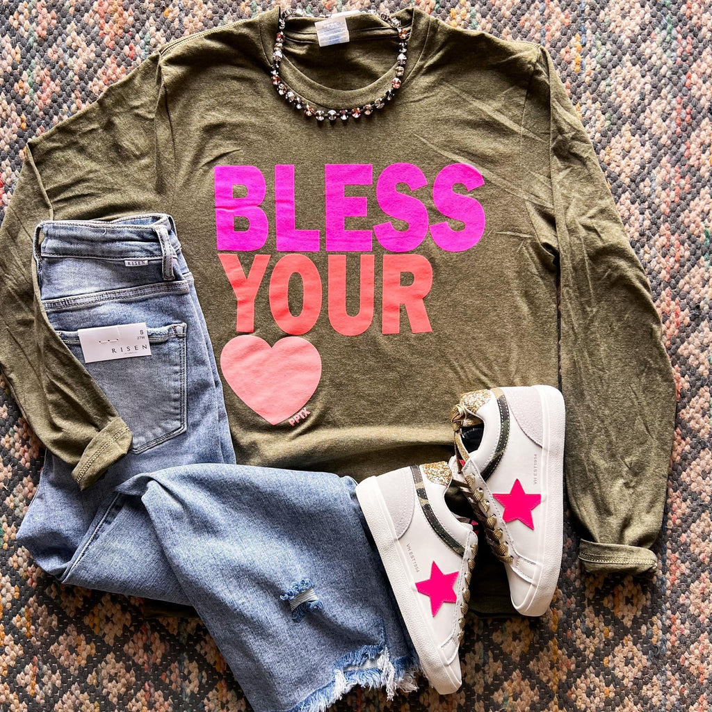 PREORDER- Bless Your Heart-Timber Brooke Boutique, Online Women's Fashion Boutique in Amarillo, Texas