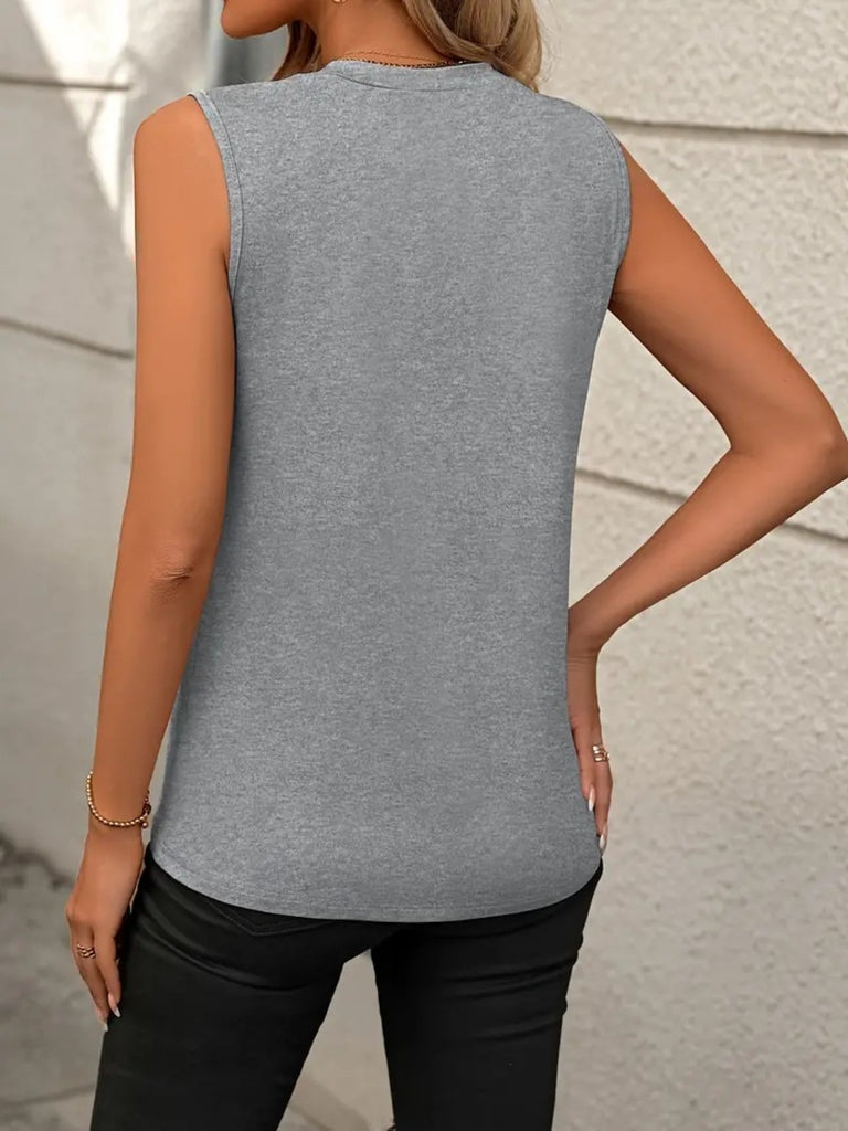 Round Neck Sleeveless Tank-Timber Brooke Boutique, Online Women's Fashion Boutique in Amarillo, Texas