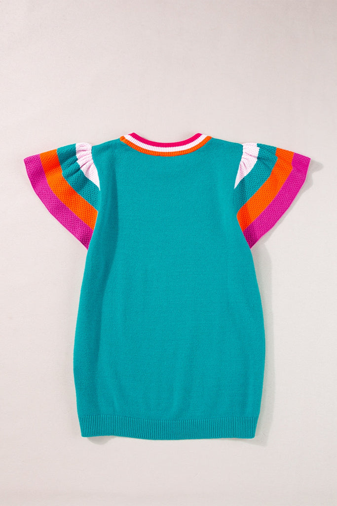 Color Block Round Neck Knit Top-Timber Brooke Boutique, Online Women's Fashion Boutique in Amarillo, Texas