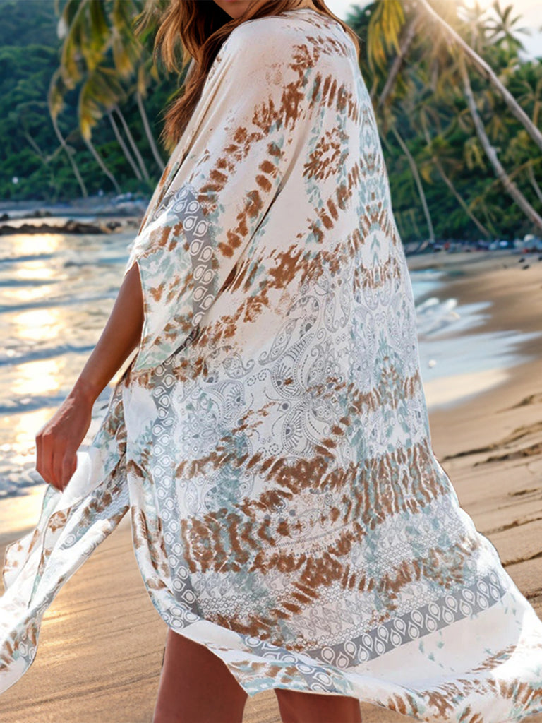 Printed Open Front Cover-Up-Timber Brooke Boutique, Online Women's Fashion Boutique in Amarillo, Texas