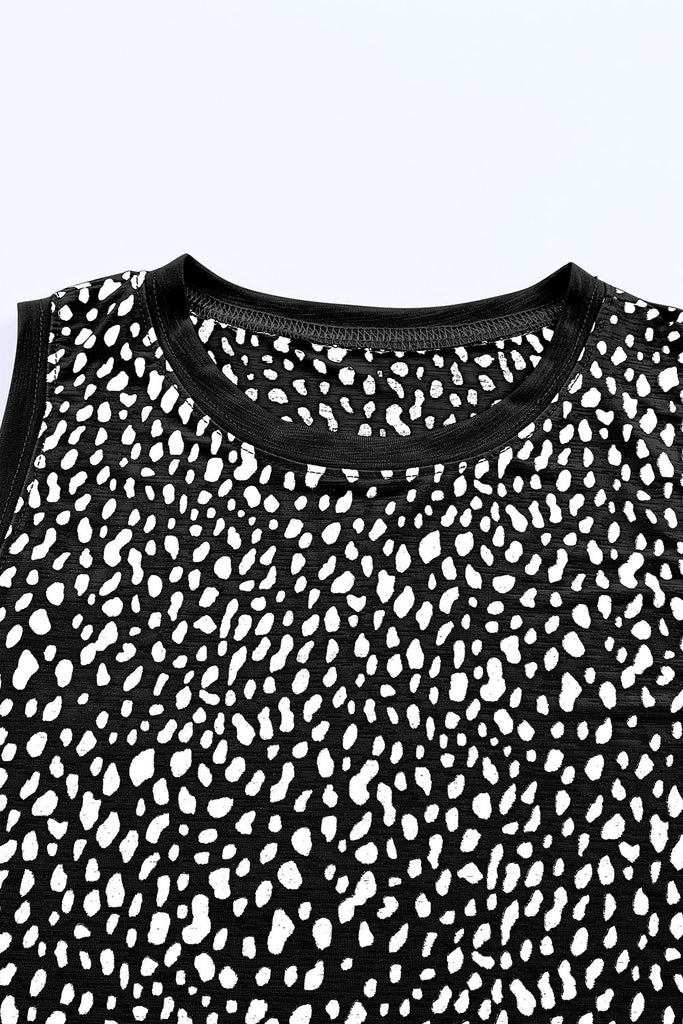 Printed Round Neck Tank-Timber Brooke Boutique, Online Women's Fashion Boutique in Amarillo, Texas