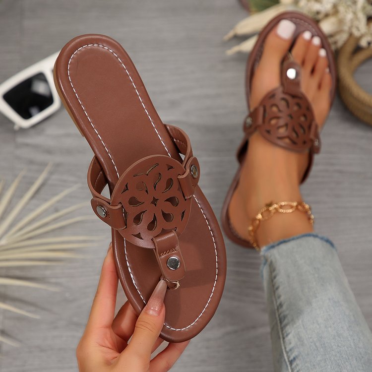 PU Leather Flat Sandals-Timber Brooke Boutique, Online Women's Fashion Boutique in Amarillo, Texas