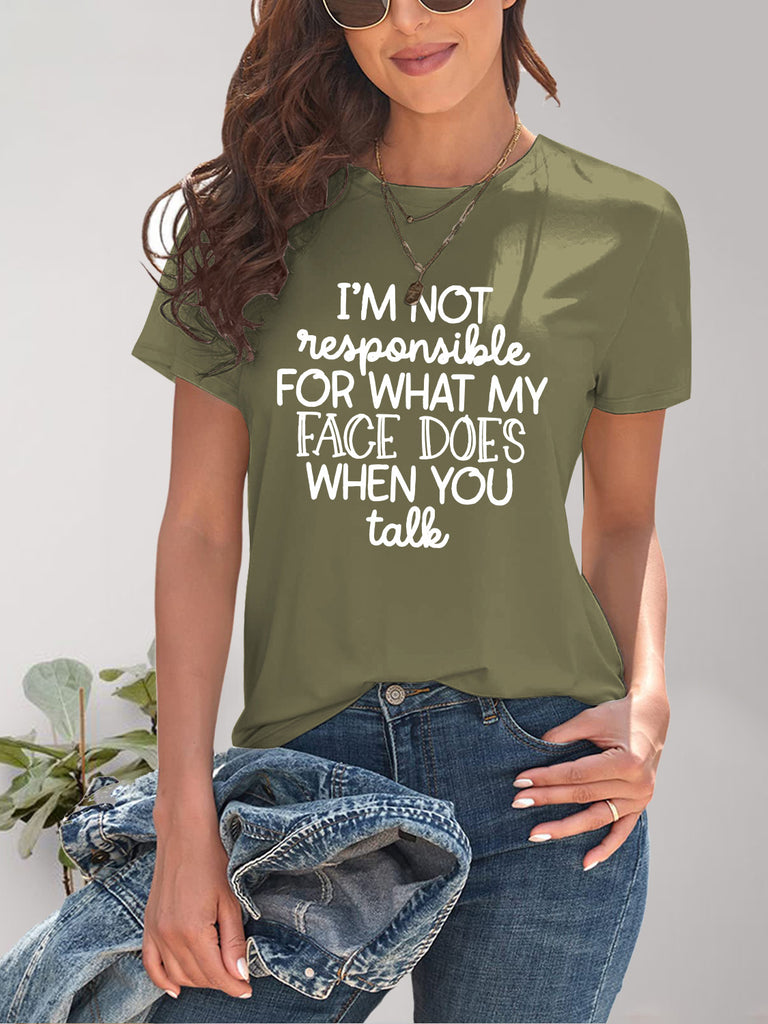 Letter Graphic Round Neck Short Sleeve T-Shirt-Timber Brooke Boutique, Online Women's Fashion Boutique in Amarillo, Texas