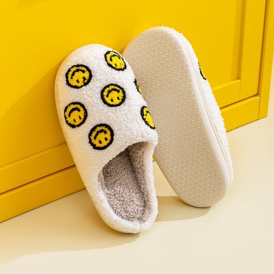 Melody Smiley Face Slippers-Timber Brooke Boutique, Online Women's Fashion Boutique in Amarillo, Texas