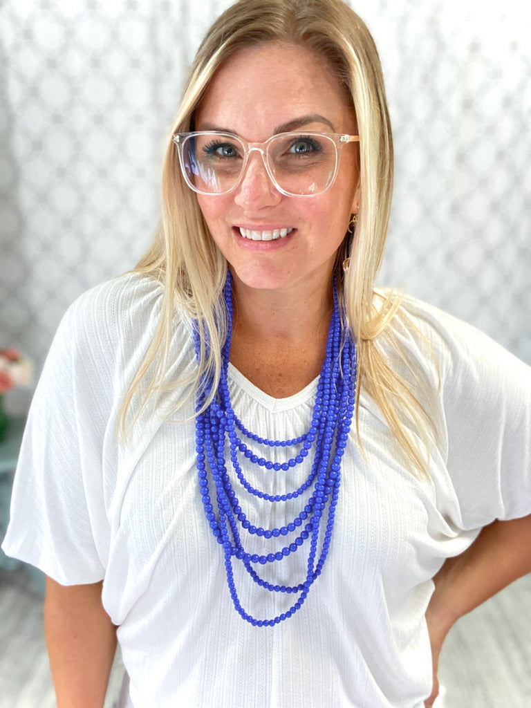 My Boho Beads Necklace in Blue-Scenic Trends-Timber Brooke Boutique, Online Women's Fashion Boutique in Amarillo, Texas