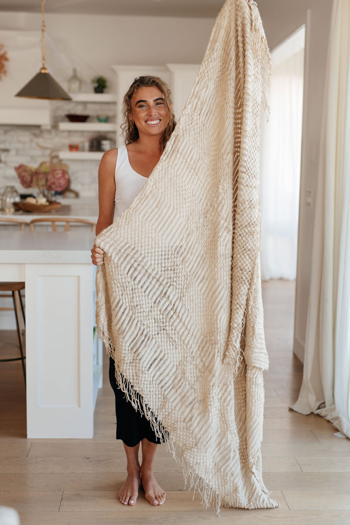 Graham Blanket Single Cuddle Size in Beige-Womens-Timber Brooke Boutique, Online Women's Fashion Boutique in Amarillo, Texas