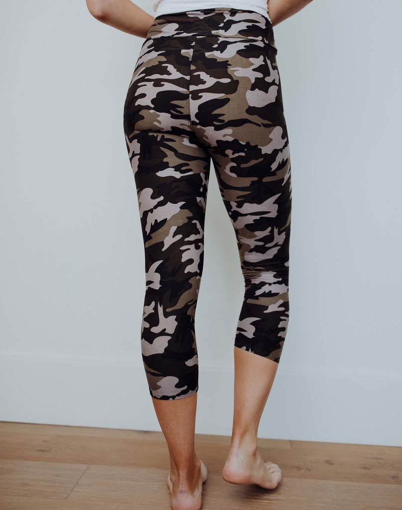 My Perfect Camo Capri Leggings-Boutique Only-Timber Brooke Boutique, Online Women's Fashion Boutique in Amarillo, Texas