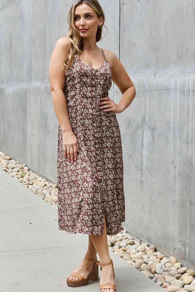 Jade By Jane Mi Amor Full Size Floral Midi Sundress-Timber Brooke Boutique, Online Women's Fashion Boutique in Amarillo, Texas