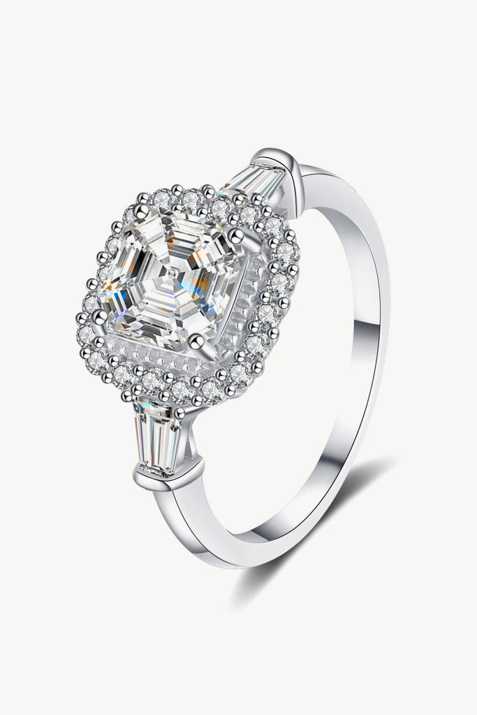 So Much Shine 2 Carat Moissanite Sterling Silver Ring-Timber Brooke Boutique, Online Women's Fashion Boutique in Amarillo, Texas