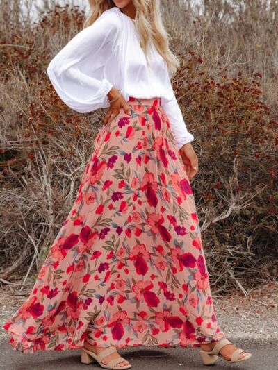 Printed High Waist Pleated Skirt-Timber Brooke Boutique, Online Women's Fashion Boutique in Amarillo, Texas