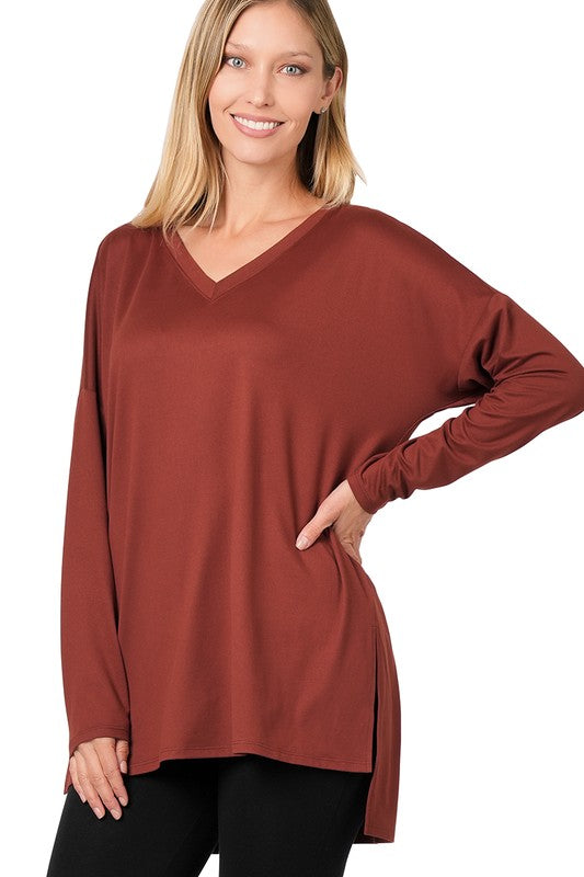 BRUSHED DTY MICROFIBER LOUNGEWEAR SET-Timber Brooke Boutique, Online Women's Fashion Boutique in Amarillo, Texas