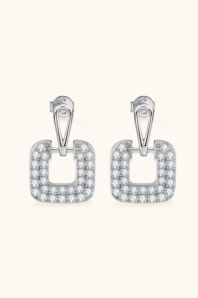 1.68 Carat Moissanite 925 Sterling Silver Drop Earrings-Timber Brooke Boutique, Online Women's Fashion Boutique in Amarillo, Texas