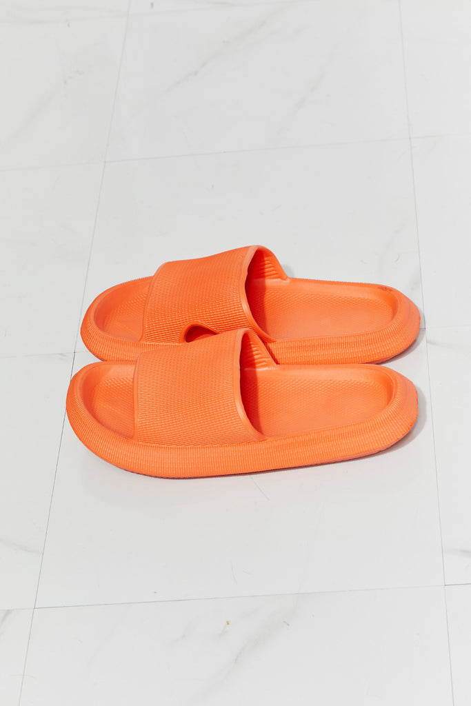 MMShoes Arms Around Me Open Toe Slide in Orange-Shoes-Timber Brooke Boutique, Online Women's Fashion Boutique in Amarillo, Texas