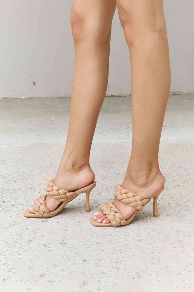 Forever Link Double Braided Strap Mule Heels-Timber Brooke Boutique, Online Women's Fashion Boutique in Amarillo, Texas