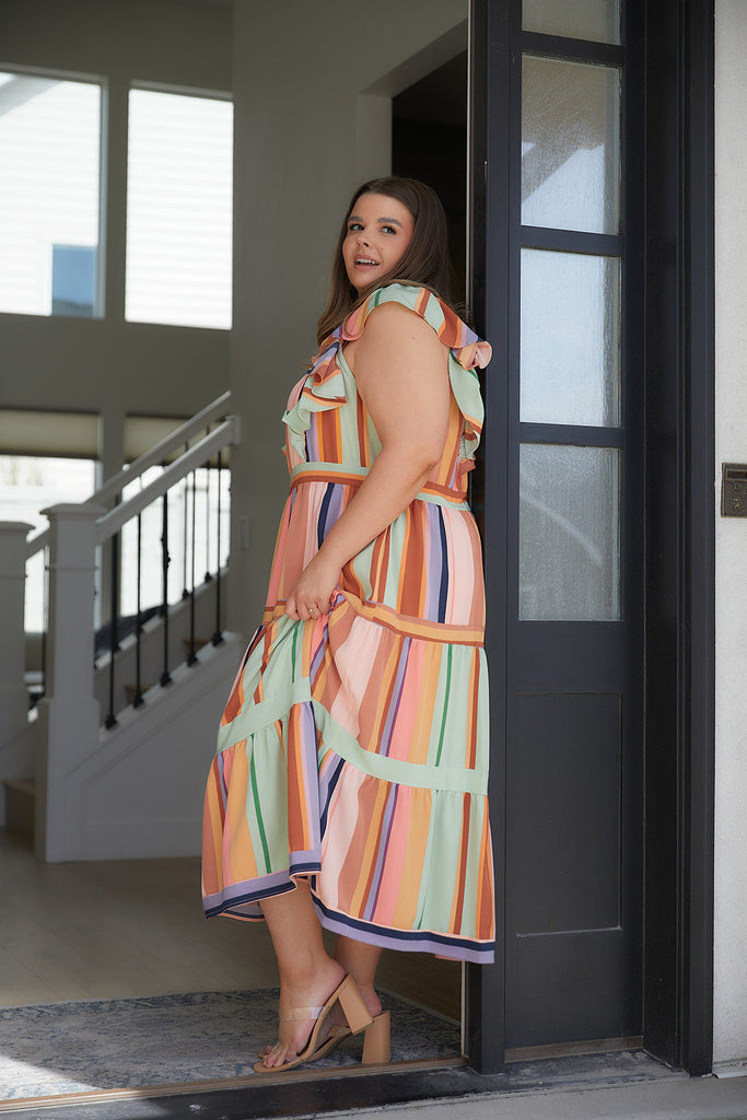 Painted Palette Midi Dress-Womens-Timber Brooke Boutique, Online Women's Fashion Boutique in Amarillo, Texas