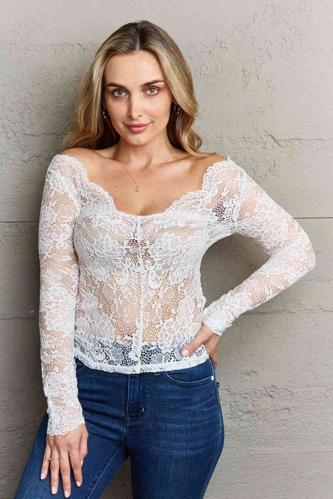 Ninexis Be Kind Off The Shoulder Lace Top-Timber Brooke Boutique, Online Women's Fashion Boutique in Amarillo, Texas