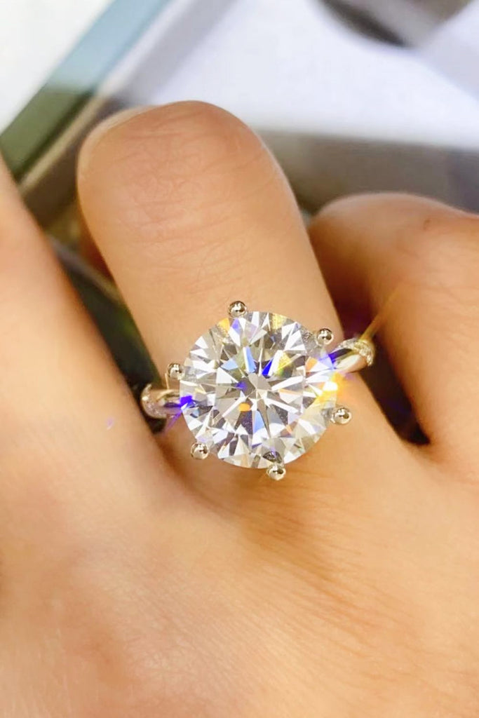 5 Carat Moissanite 6-Prong Ring-Timber Brooke Boutique, Online Women's Fashion Boutique in Amarillo, Texas
