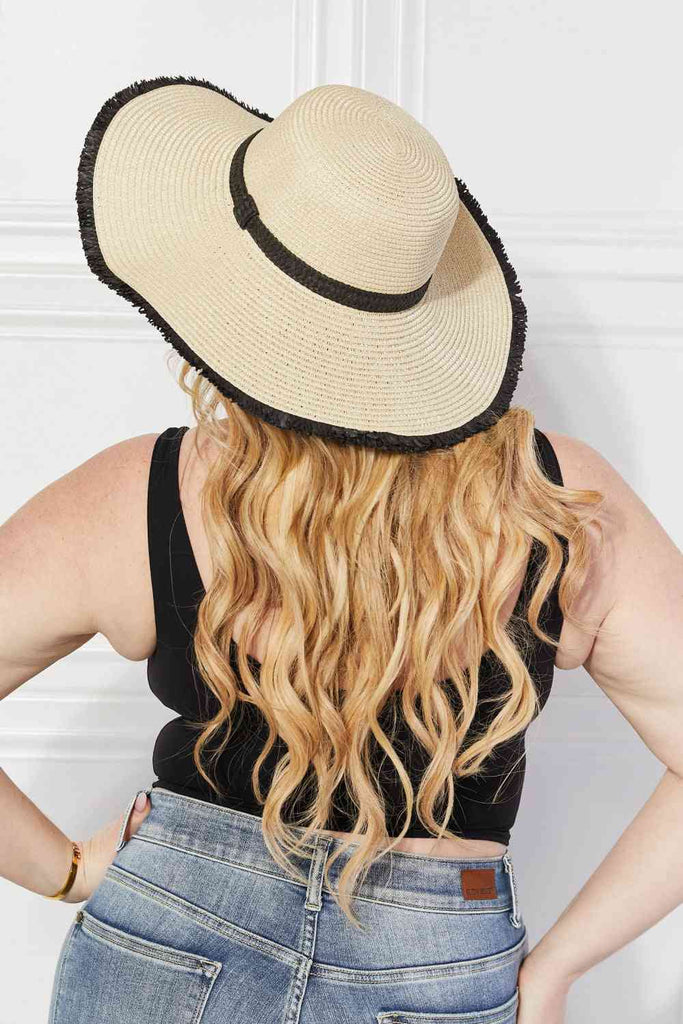 Justin Taylor Bring Me Back Sun Straw Hat in Ivory-Timber Brooke Boutique, Online Women's Fashion Boutique in Amarillo, Texas