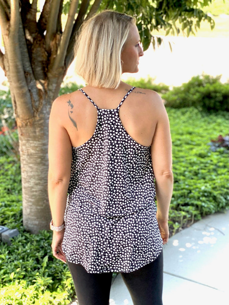 Dance With Wildflowers Tank in Black-White Birch-Timber Brooke Boutique, Online Women's Fashion Boutique in Amarillo, Texas