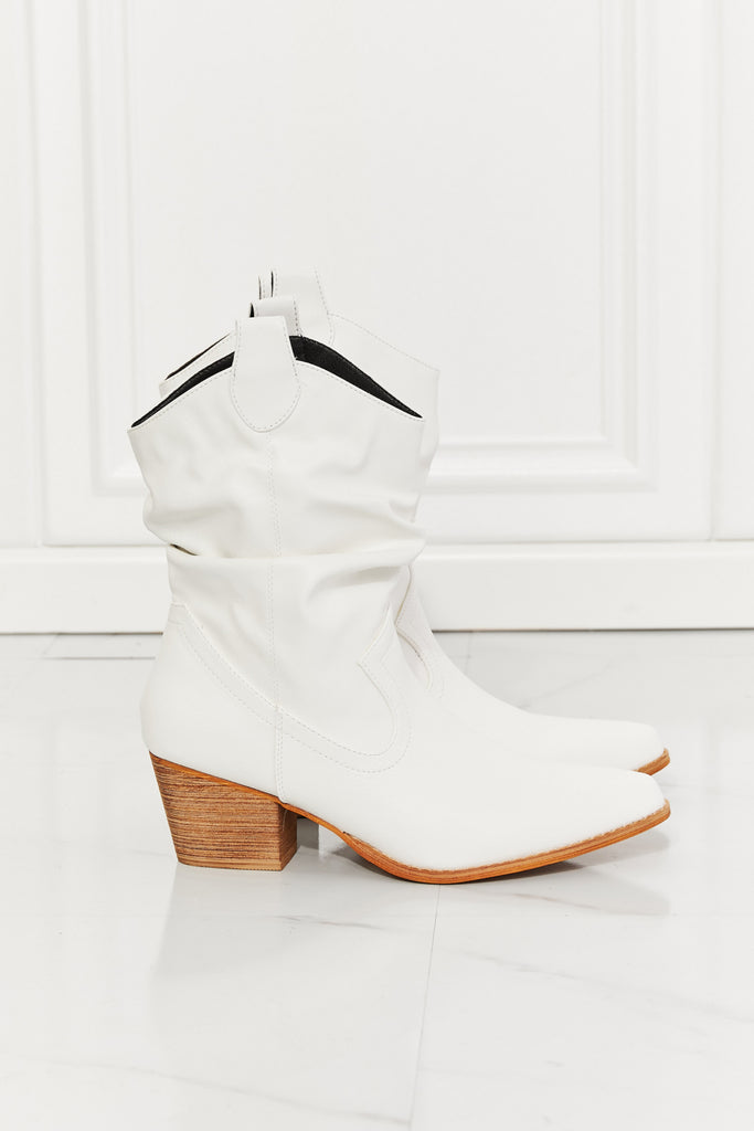 MMShoes Better in Texas Scrunch Cowboy Boots in White-Timber Brooke Boutique, Online Women's Fashion Boutique in Amarillo, Texas
