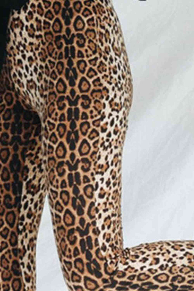 Leopard Print Flare Leg Pants-Timber Brooke Boutique, Online Women's Fashion Boutique in Amarillo, Texas