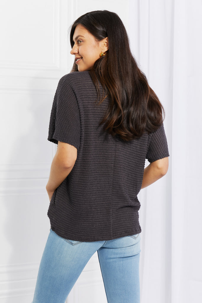 Zenana Full Size Spring It On Keyhole Jacquard Sweater in Gray-Timber Brooke Boutique, Online Women's Fashion Boutique in Amarillo, Texas