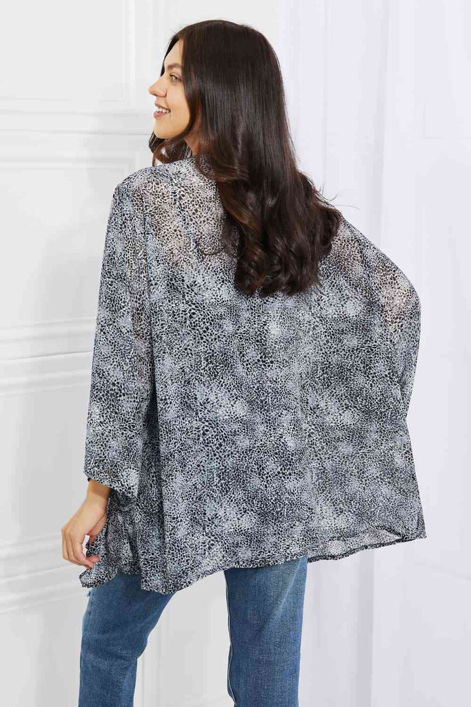 Melody Full Size Snake Print Chiffon Kimono-Timber Brooke Boutique, Online Women's Fashion Boutique in Amarillo, Texas