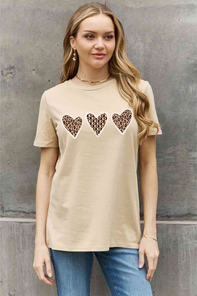 Simply Love Simply Love Full Size Heart Graphic Cotton Tee-Timber Brooke Boutique, Online Women's Fashion Boutique in Amarillo, Texas