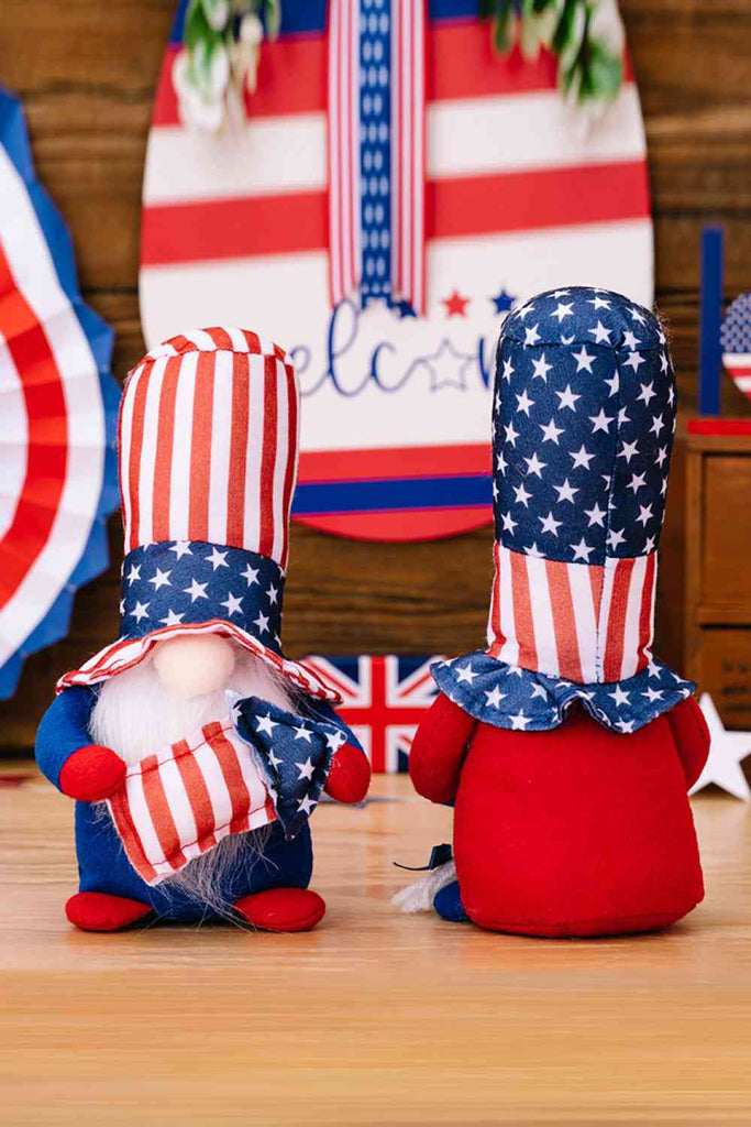 2-Piece Independence Day Decor Gnomes-Timber Brooke Boutique, Online Women's Fashion Boutique in Amarillo, Texas