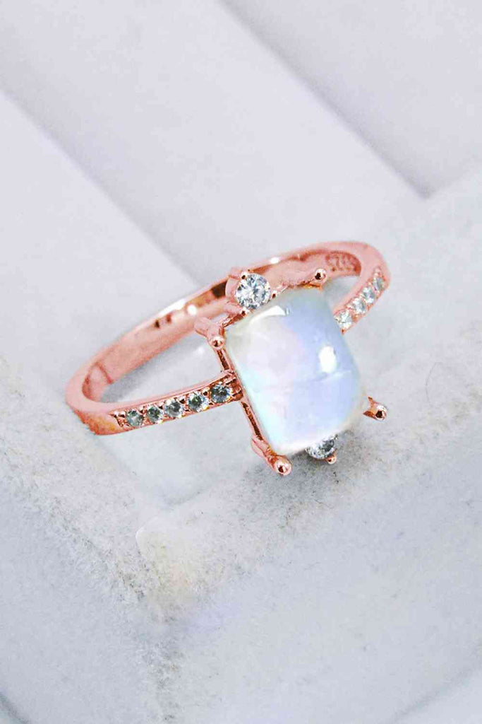 925 Sterling Silver Square Moonstone Ring-Timber Brooke Boutique, Online Women's Fashion Boutique in Amarillo, Texas