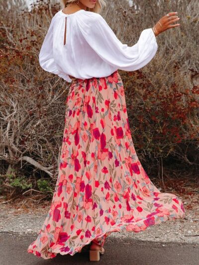 Printed High Waist Pleated Skirt-Timber Brooke Boutique, Online Women's Fashion Boutique in Amarillo, Texas