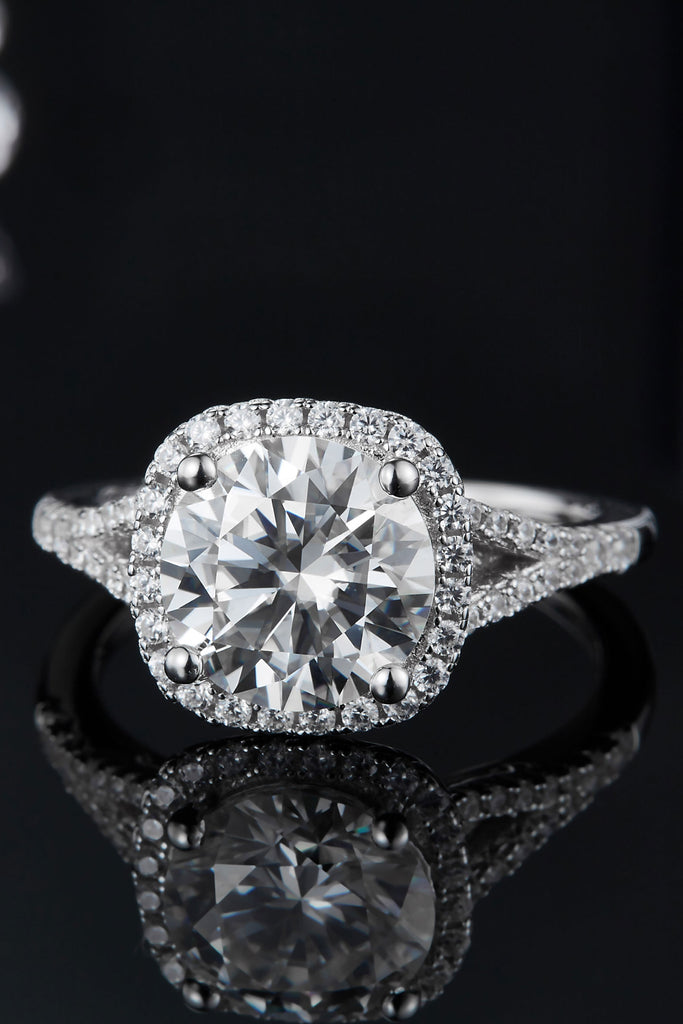 3 Carat Moissanite Halo Ring-Timber Brooke Boutique, Online Women's Fashion Boutique in Amarillo, Texas
