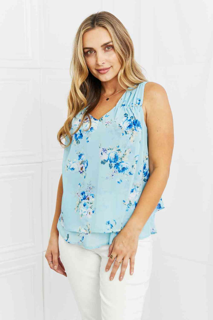 Sew In Love Off To Brunch Full Size Floral Tank Top-Timber Brooke Boutique, Online Women's Fashion Boutique in Amarillo, Texas