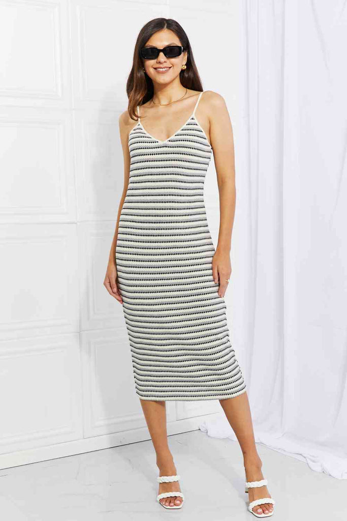 HYFVE One to Remember Striped Sleeveless Midi Dress-Timber Brooke Boutique, Online Women's Fashion Boutique in Amarillo, Texas