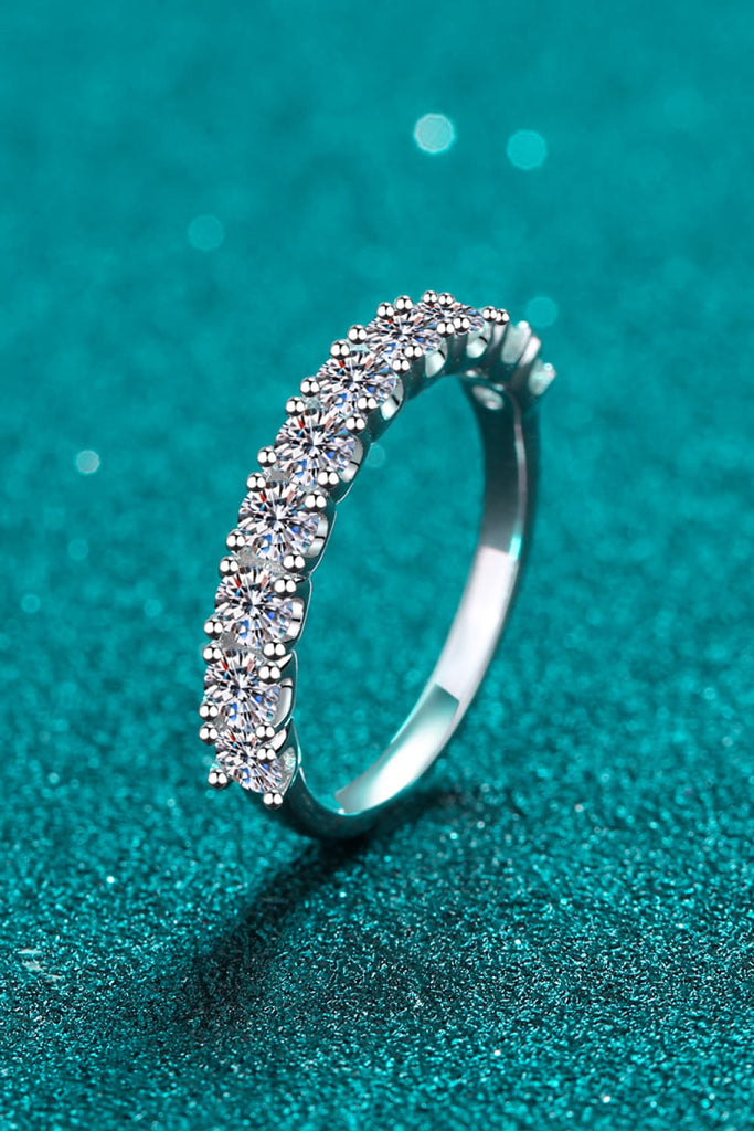 1 Carat Moissanite Half-Eternity Ring-Timber Brooke Boutique, Online Women's Fashion Boutique in Amarillo, Texas